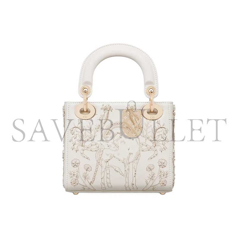 D*or lady embroidered crossbody tote bag mini m0505oinx-m941 (17*15*7cm)